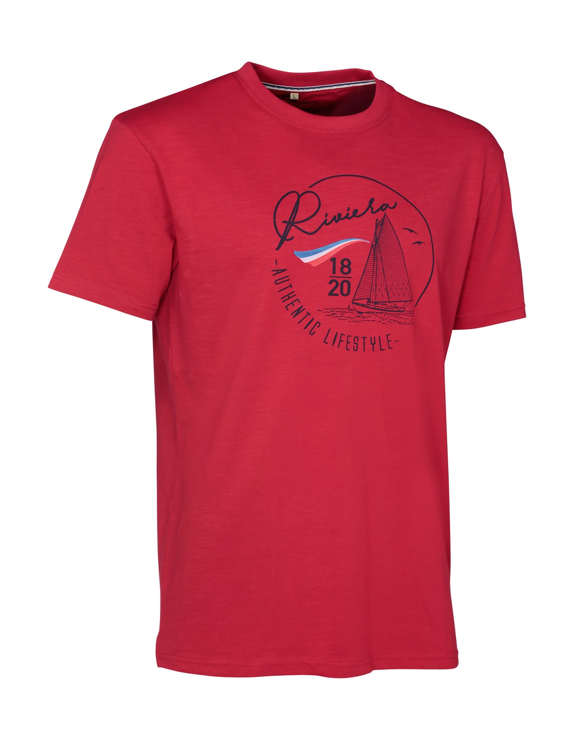 Tee-shirt Ligne Verney-Carron Riviéra - Rouge, Rouge, Taille L, MADE IN CHASSE - Equipements de chasse