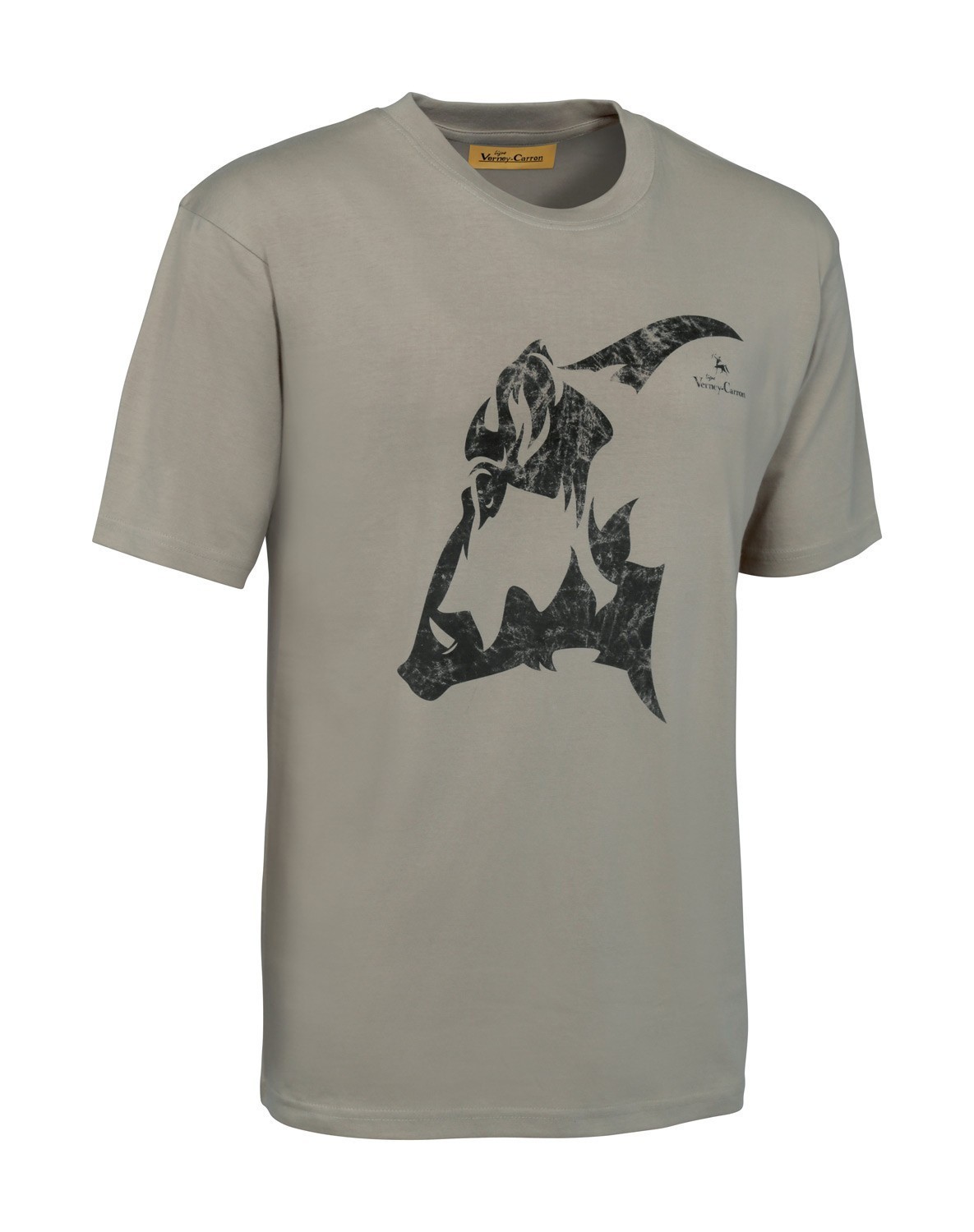 Tee-shirt de chasse Ligne Verney-Carron Tee Sanglier, Gris, Taille S, MADE IN CHASSE - Equipements de chasse
