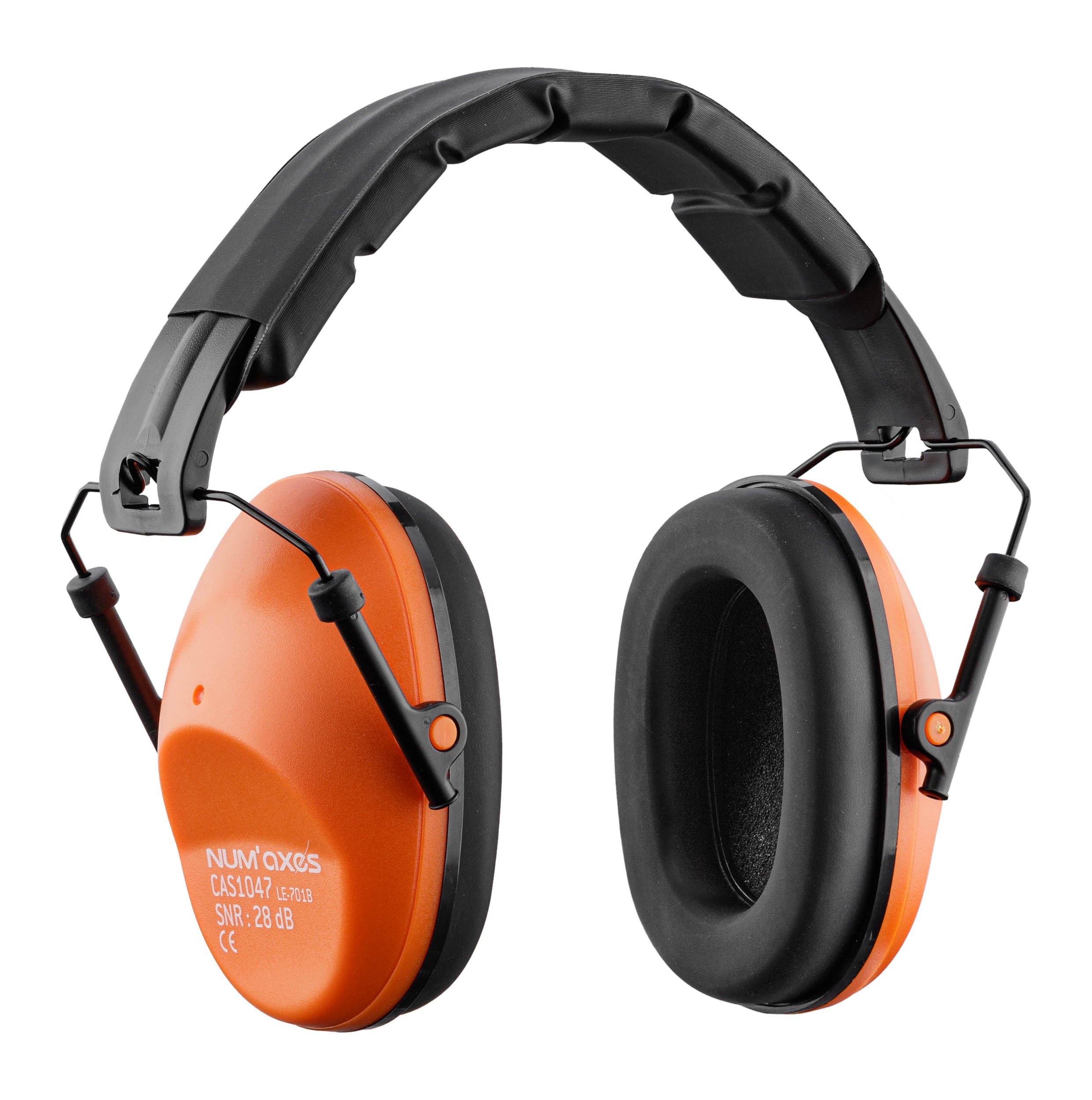 Casque antibruit passif Num'Axes CAS1047 Orange, MADE IN CHASSE - Equipements de chasse