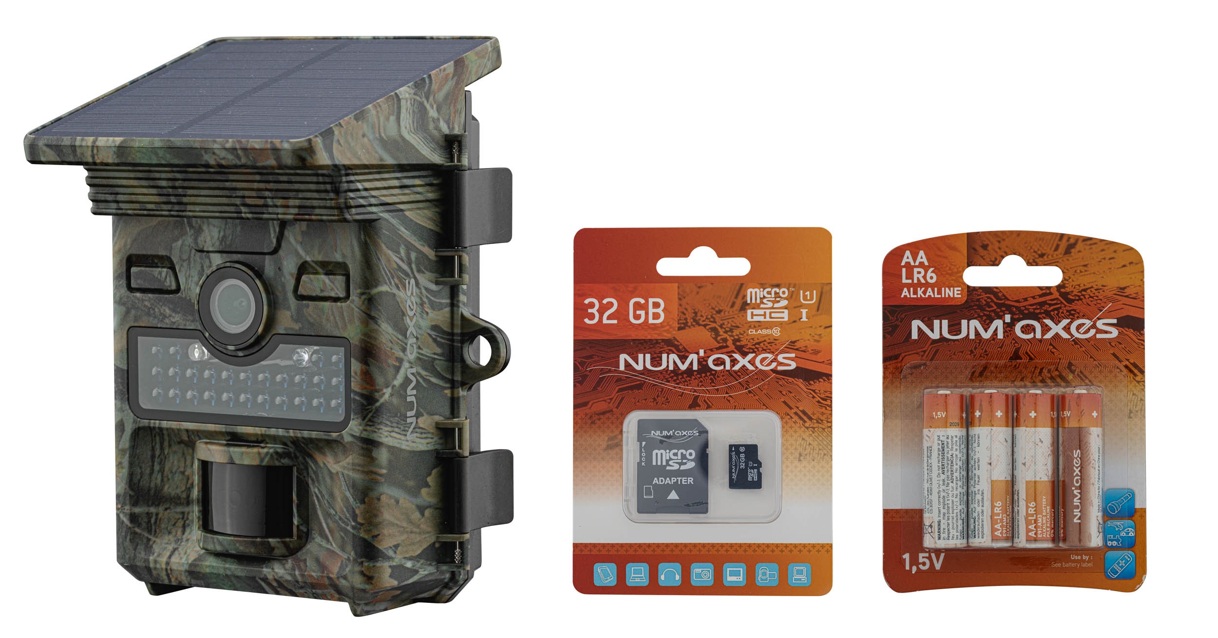 Pack Piège photo Num'Axes PIE1069 + Piles + Carte mémoire, MADE IN CHASSE - Equipements de chasse