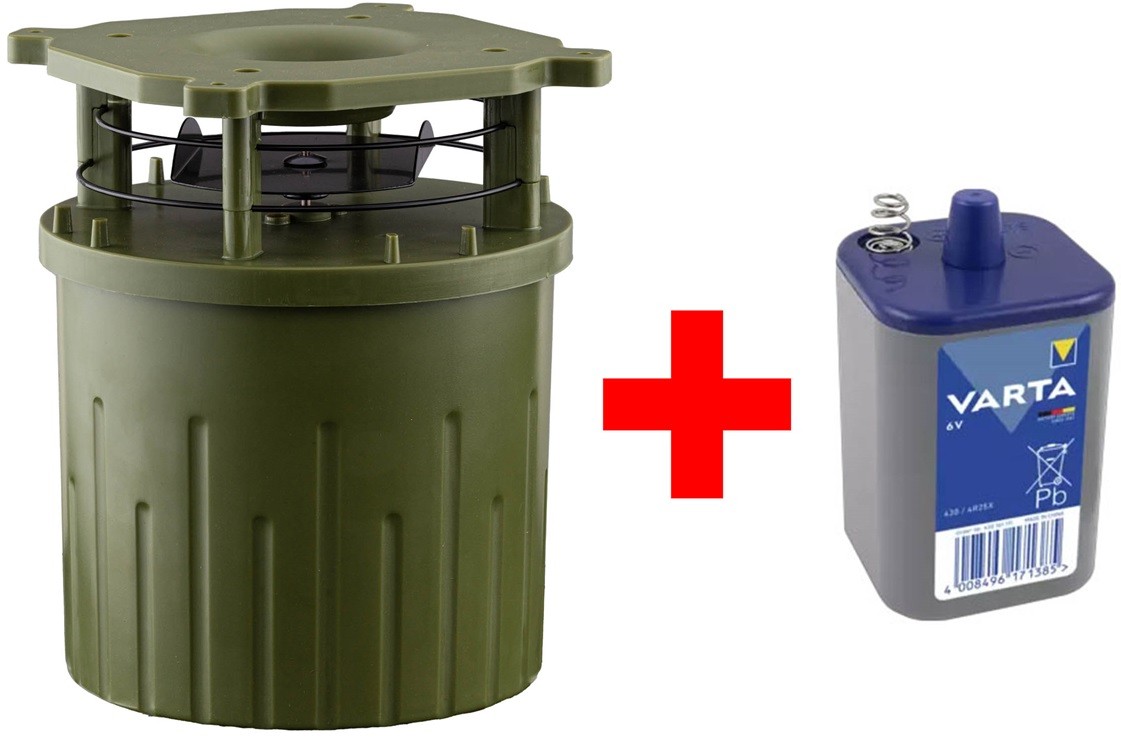 Pack Agrainoir automatique digital 6 Volts à pile + Pile 6 Volts, MADE IN CHASSE - Equipements de chasse