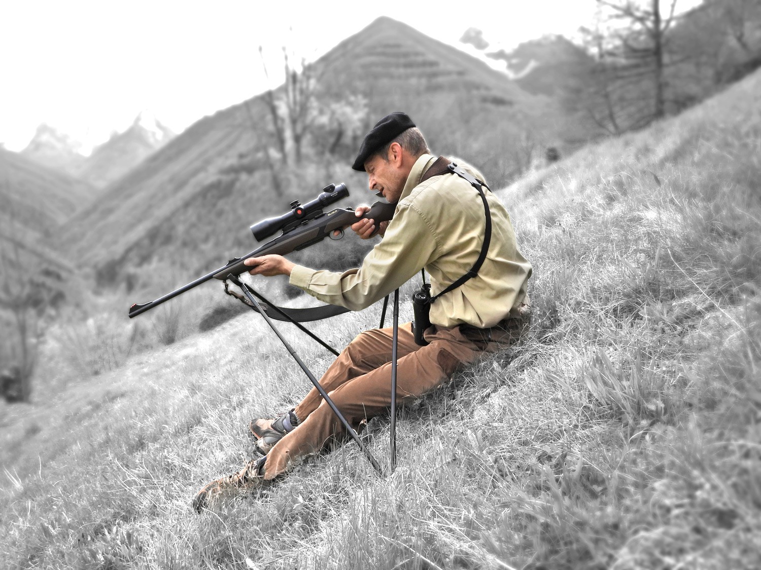 Canne de tir 4 Stable Sticks Sit Stick, MADE IN CHASSE - Equipements de chasse