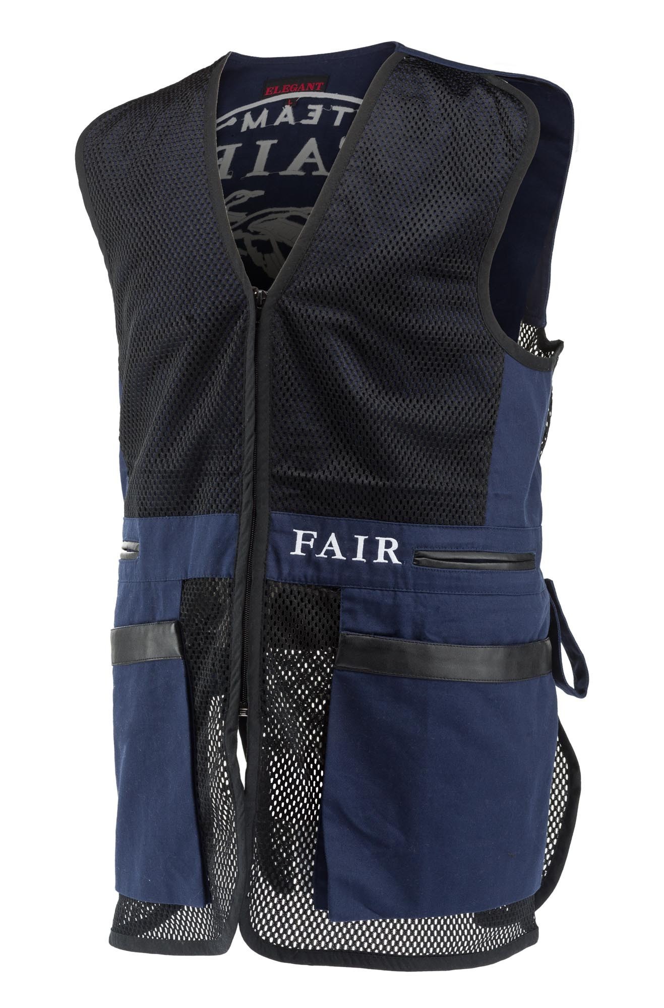 Gilet de tir ambidextre Fair bleu et noir, Rouge, Taille M, MADE IN CHASSE - Equipements de chasse
