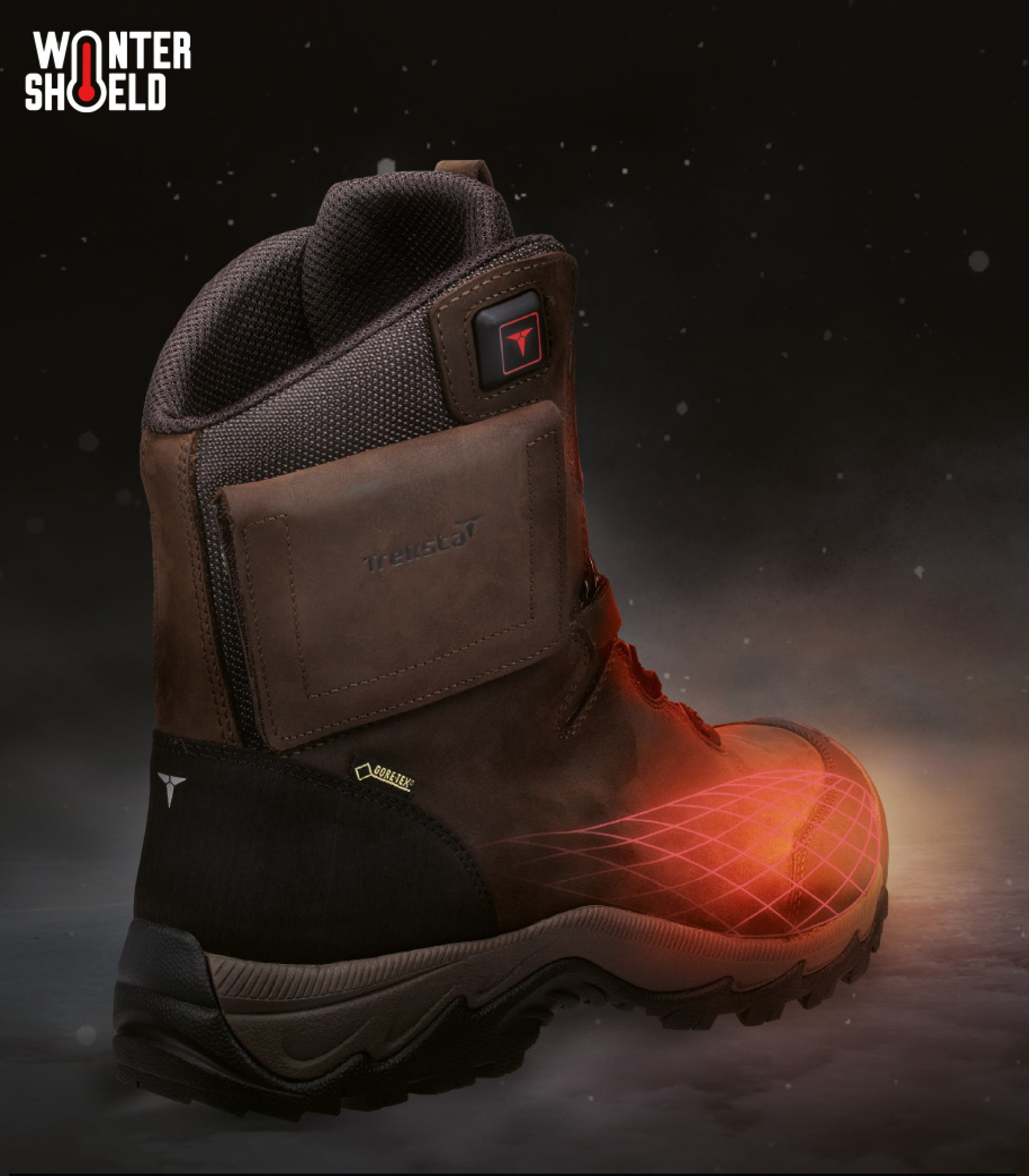 Chaussures chauffantes Treksta Grizzly Heat Boa GTX, Marron, Taille 39, MADE IN CHASSE - Equipements de chasse